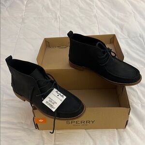 Sperry Black Leather Chukka Boots